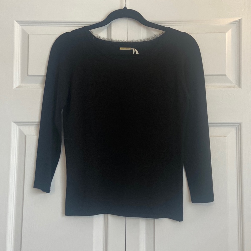 Max Studio black knit top Sz S